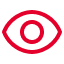 A red eye icon with a circular outline and a central dot, symbolizing visibility or view, on a light gray background.